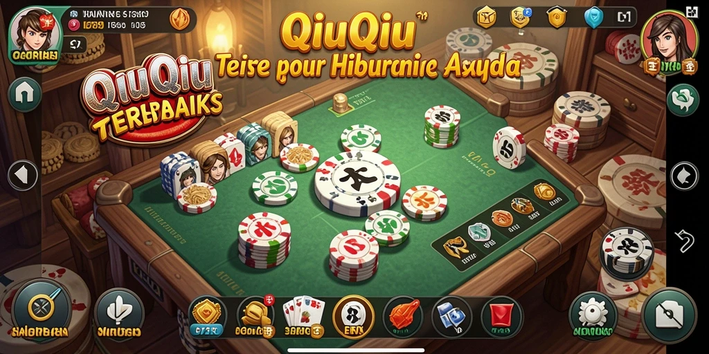 Tampilan menarik dari gameplay permainan QiuQiu.