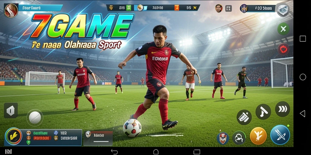 Gameplay mendebarkan dari 7GAME yang menampilkan aksi olahraga