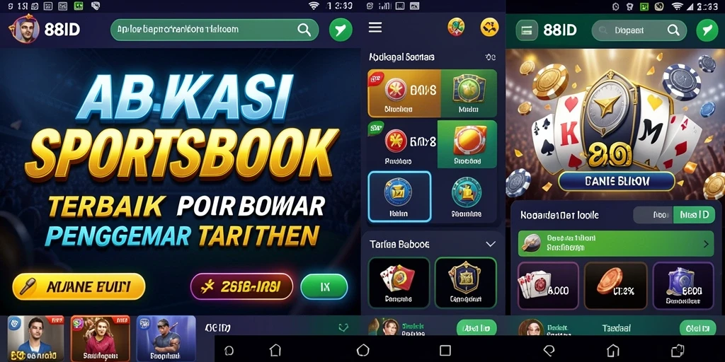 Tampilan menarik aplikasi 88ID dengan fitur sportsbook yang lengkap.