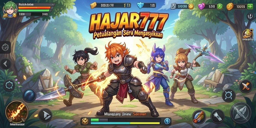 Screenshot gameplay HAJAR777 yang menampilkan karakter anime beraksi.