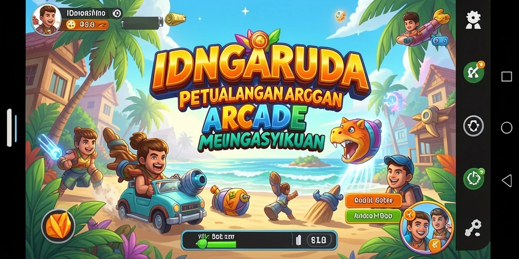 Tampilan gameplay seru IDNGARUDA dalam aksi penuh warna.