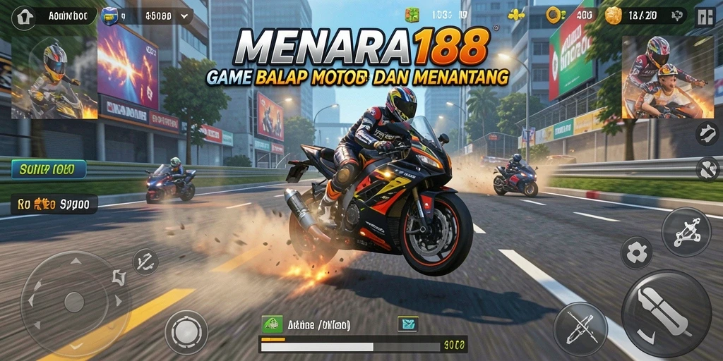 Screenshot gameplay MENARA188 menampilkan momen balapan yang mendebarkan.