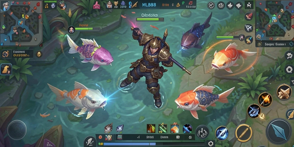 Screenshot gameplay MLBB8 yang menampilkan keseruan menembak ikan.