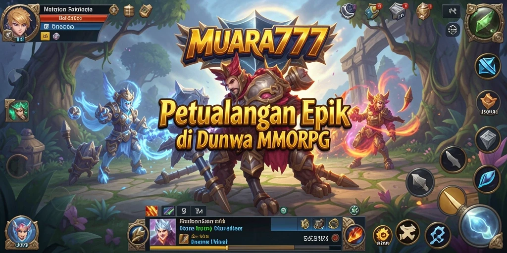 Screenshot gameplay MUARA777 menampilkan aksi petualangan seru di dunia MMORPG.