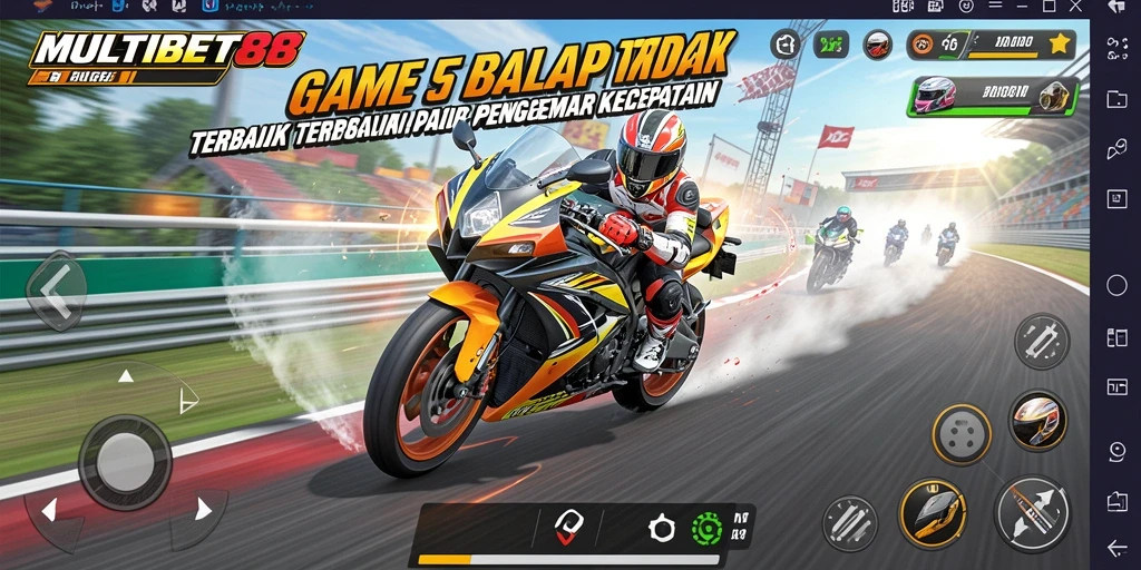 Tampilan seru gameplay balap motor di MULTIBET88.